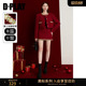 新款 冬季 红色粗花呢钻链时髦外套半裙两件套 黑标 DPLAY