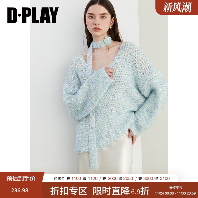 DPLAYV领通勤宽松型毛衣