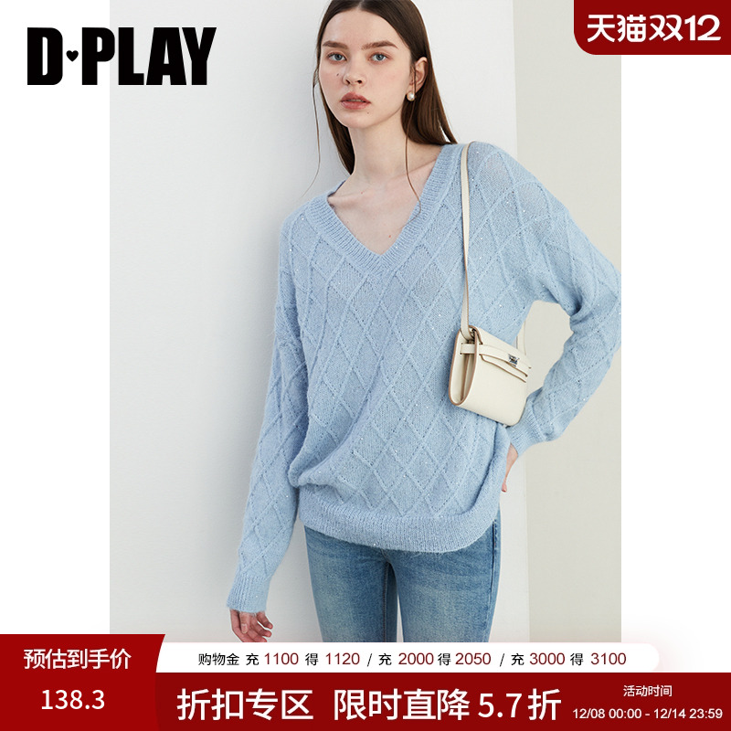 DPLAYV领通勤宽松型毛衣