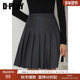 惠品 2025秋季 新款 DPLAY 灰色半身裙女休闲通勤厚款 毛呢百褶裙