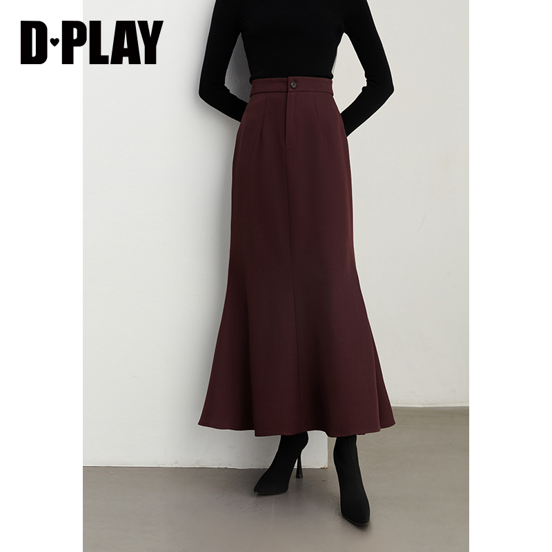 DPLAY鱼尾裙垂感西装面料