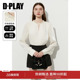 流光纱珍珠感长袖 DPLAY年秋季 女气质法式 白色衬衫 上衣 新款