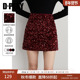 DPLAY 复古短亮片半裙短裙 红色半身裙女时尚 惠品 2025年秋季