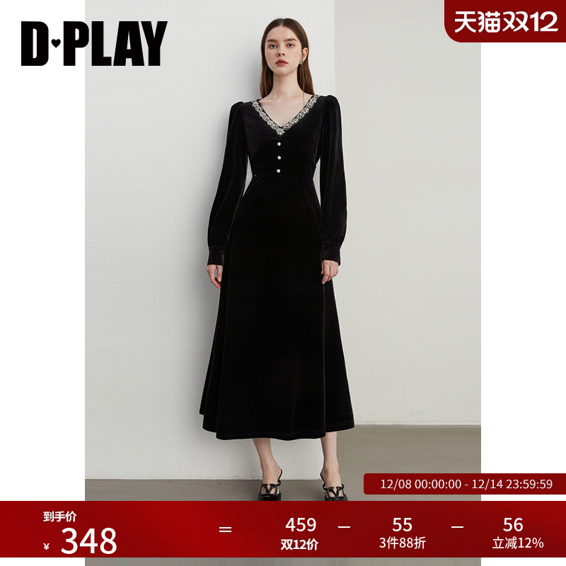 DPLAYv领泡泡袖连衣裙