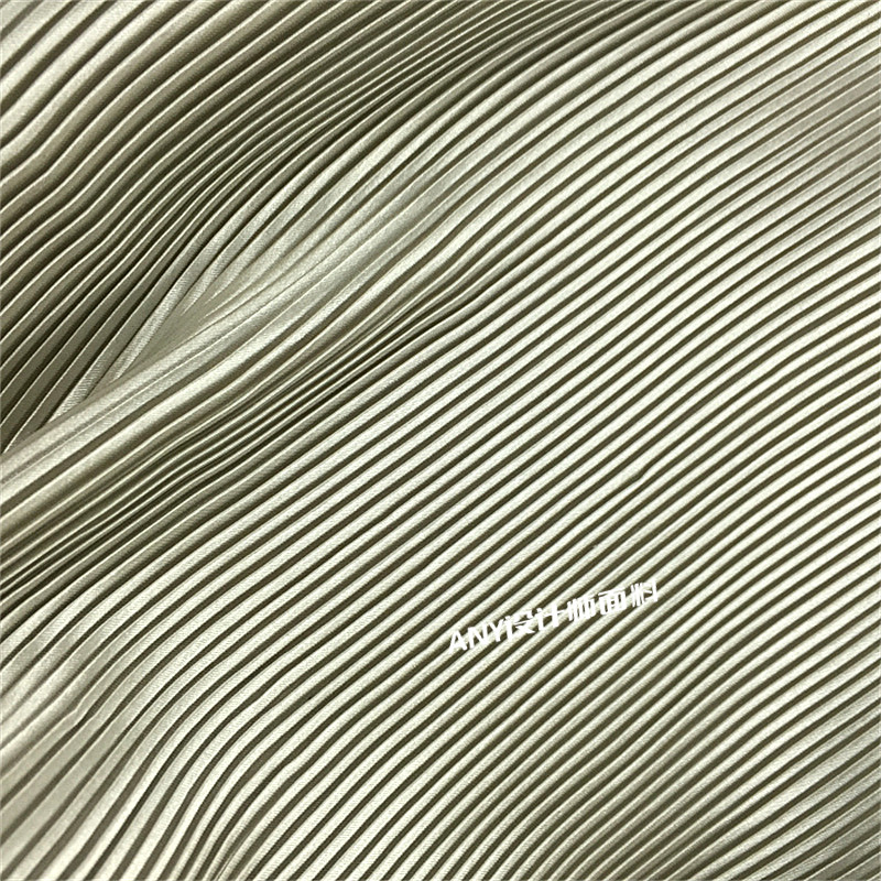 银灰色细褶皱风琴褶简约风布料 风琴褶皱柔服装手袋diy设计师面料