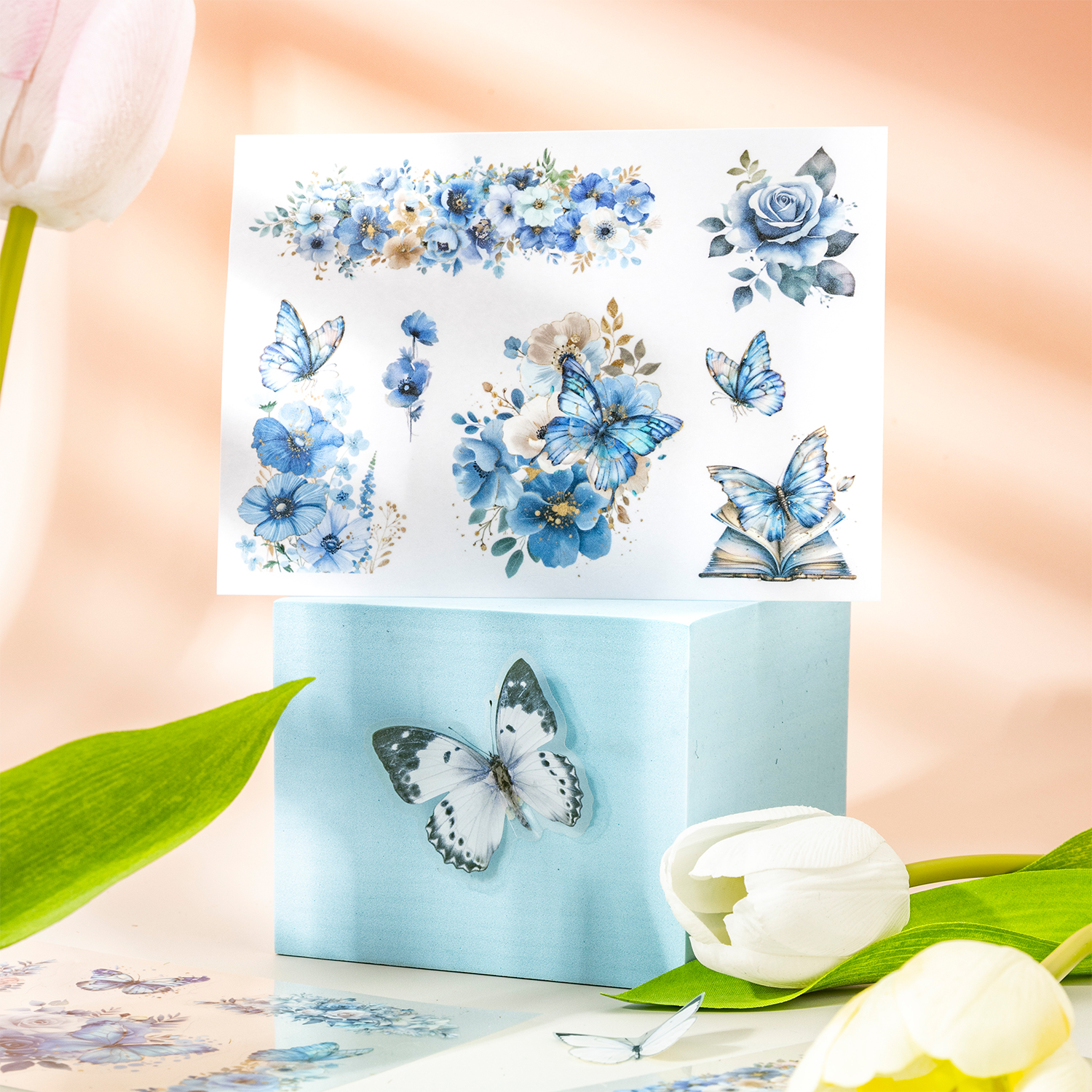 番茄酱少女双材质切模贴纸本初夏甜心可爱女孩手账造景贴