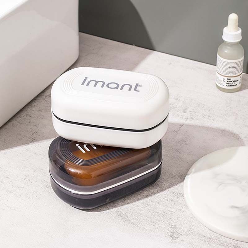 带盖沥水双层香皂盒卫生间大号皂托架家用创意密封便携旅行肥皂盒