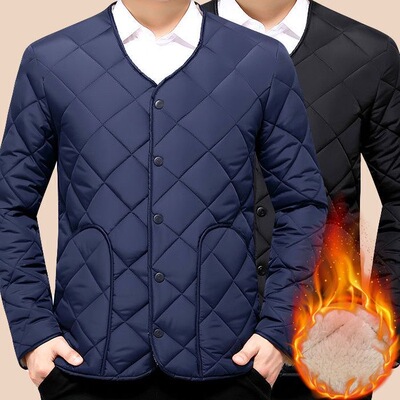 中老年人男士贴身羽绒服保暖内胆小棉袄内穿棉衣男款2025新款加厚