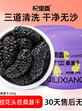 杞里香攀枝花桑葚干500g头茬大果无沙黑桑椹泡酒非野生官方旗舰店