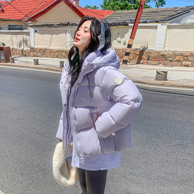 羽绒棉服女2025冬季新款加厚短款小个子棉袄连帽棉衣保暖外套上衣