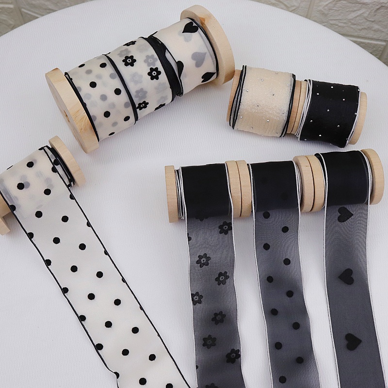 雪纺带花朵蝴蝶结布艺布带