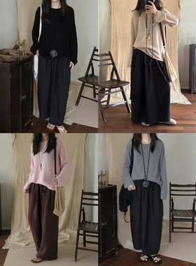 MMCC羊绒混纺 水洗防缩澳毛毛衣 圆领套头 慵懒感通勤基础款针织