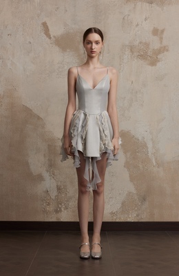 月光薄雾蕾丝花边水母裙连衣裙