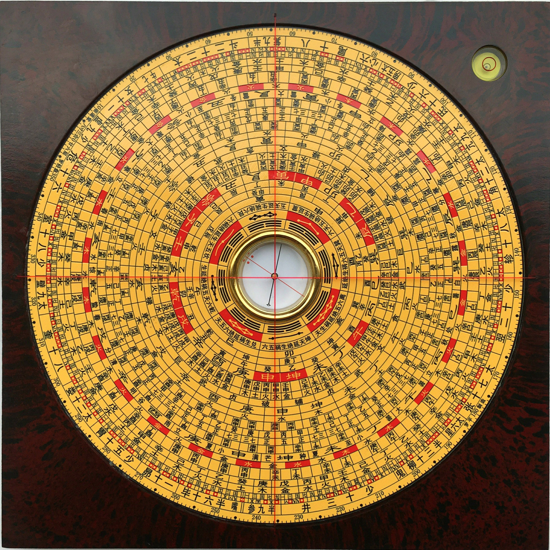八寸崇道堂三合罗盘综合盘三元盘精准天池专业高精度指南针