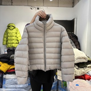 penny62296休闲时尚短款立领排骨羽绒服2025冬宽松简约白鸭绒外套