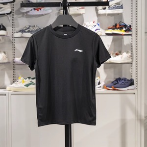 李宁儿童运动T恤2025夏季新款男大童速干透气凉爽圆领上衣YTSV135