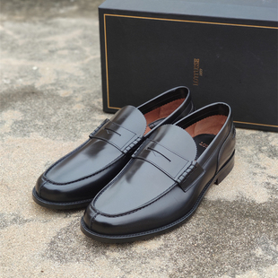 西班牙Lottusse乐途仕男士亮面一脚蹬正装懒人皮鞋莫卡辛鞋 L6902