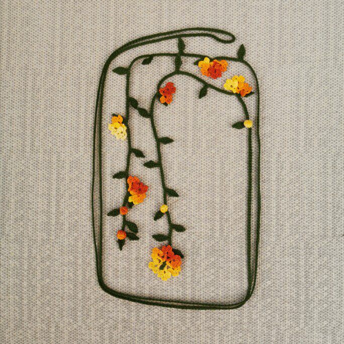 网红纯手工法式微勾项链腰带装饰品文艺范项链森林蕾丝花朵腰链