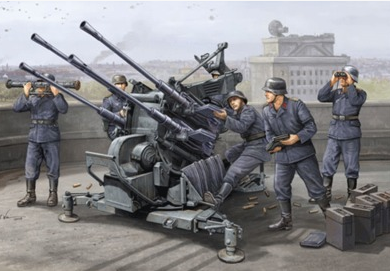 天启模型 小号手模型 1/35 二战德国2.0cm防空炮 02309