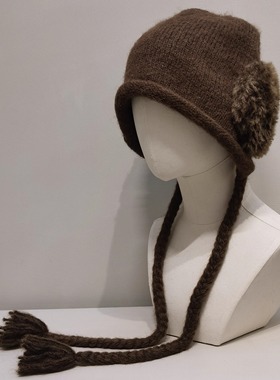 新款秋冬女可爱风针织帽女2025新款帽子显脸小防寒保暖毛线帽秋冬