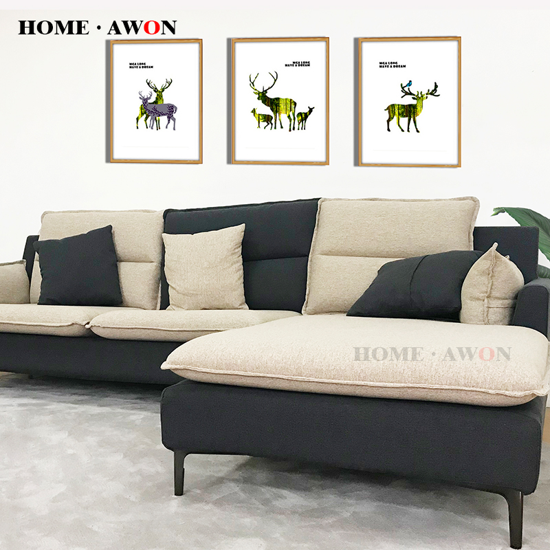 北欧布艺全拆洗客厅组合沙发现代简约转角意式小户型网红贵妃沙发