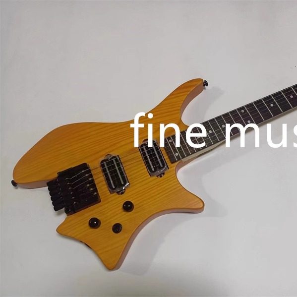 切单双轨拾音器白蜡无头电吉他ash  headless electric guitar