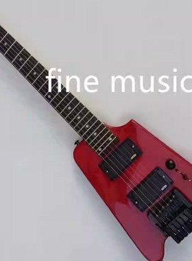 双双主动拾音器无头电吉他wine red headless electric guitar