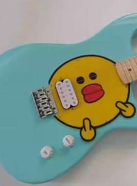 绿色狗熊黄色护板学生练习电吉他green children electric guitar