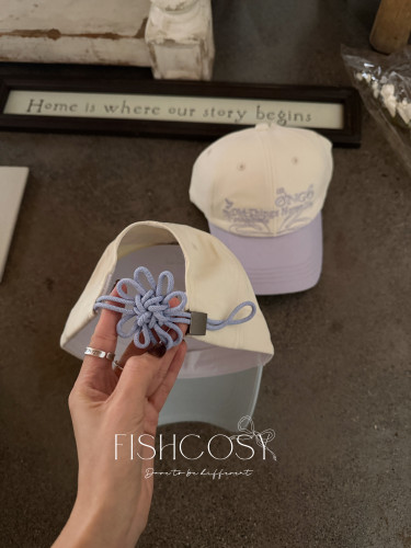 春夏花朵结棒球帽 韩国夏季新品 My fish夏威夷人鱼