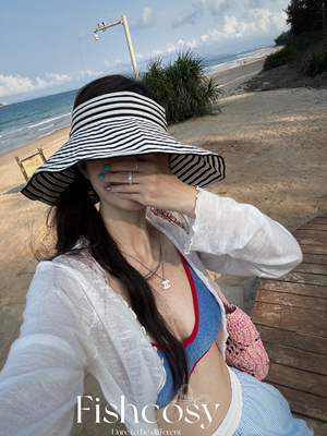 透感波浪木耳边防晒开衫 2025韩国东大门新款 超薄棉麻针织