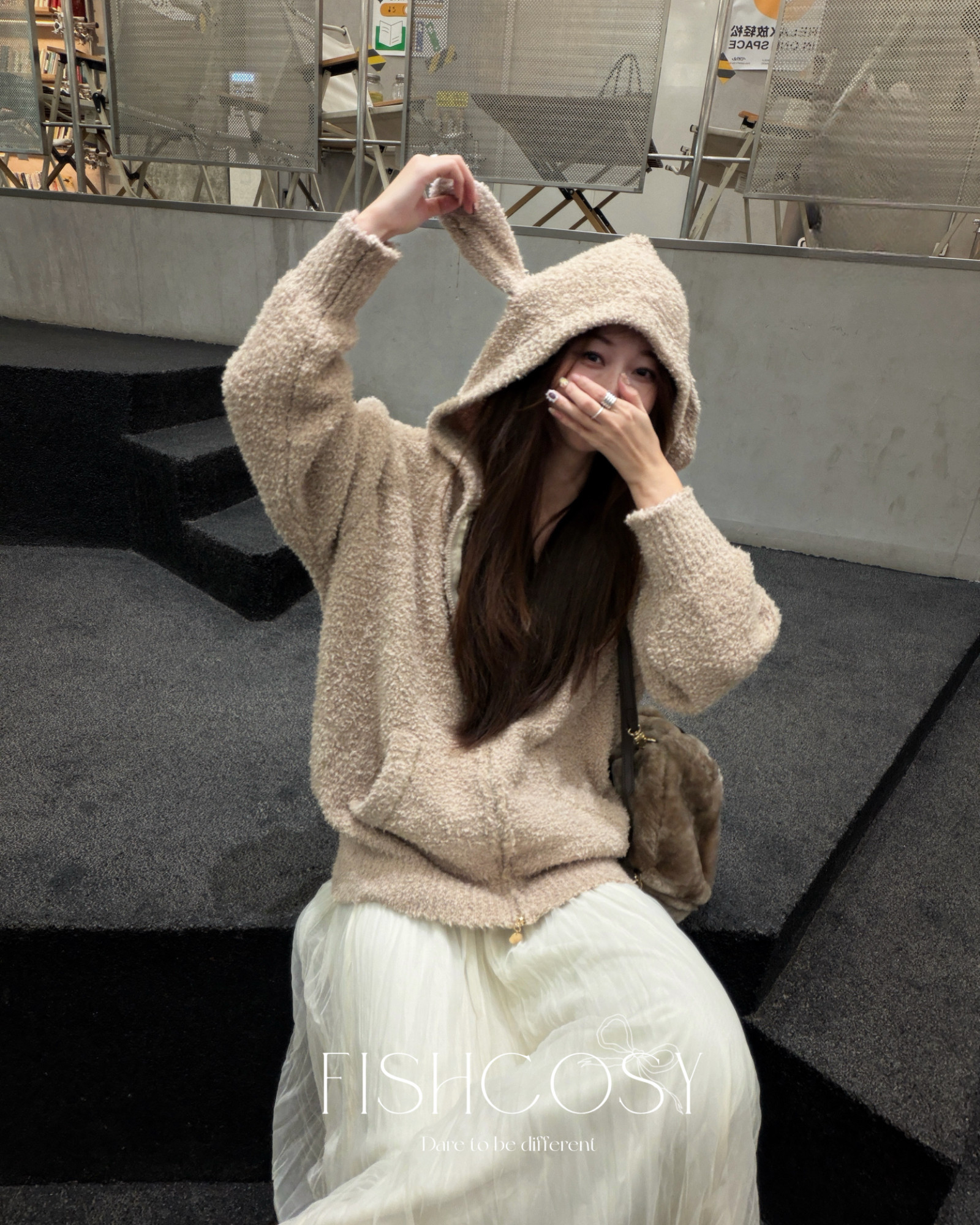 软糯熊仔*独家款 韩国定制面料 软绵绵亮线熊外套卫衣开衫my fish