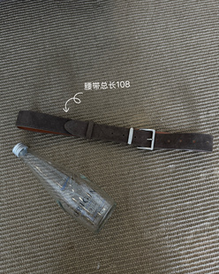 搭牛仔巨好看 超绝墨绿色 磨砂真皮腰带皮带 复古色系 韩国现货