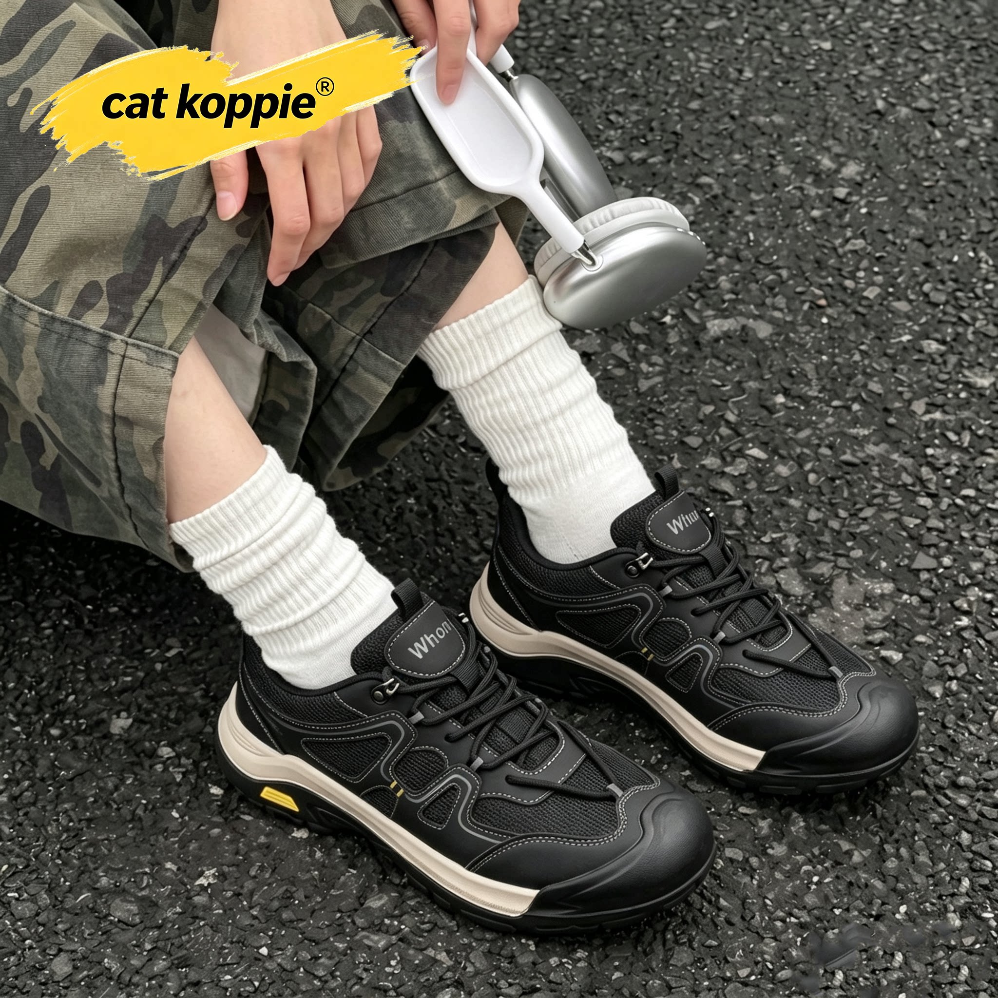 Cat Koppie男鞋秋季新款软底户外透气软底鞋运动休闲鞋防滑徒步鞋