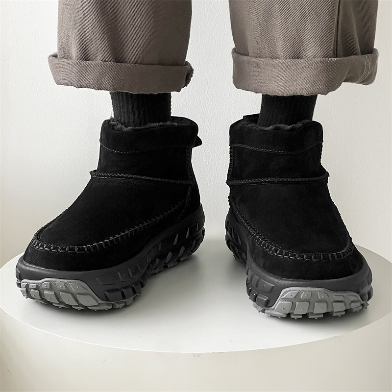 【香港&轻奢】新款雪地靴男厚底增高情侣冬季加绒加厚户外棉鞋潮