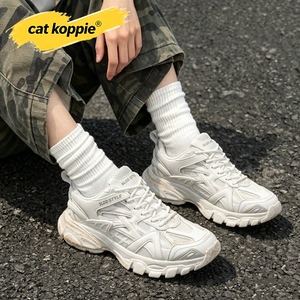 【劲行无阻】Cat Koppie秋季新款透气休闲运动鞋厚底增高跑步鞋男