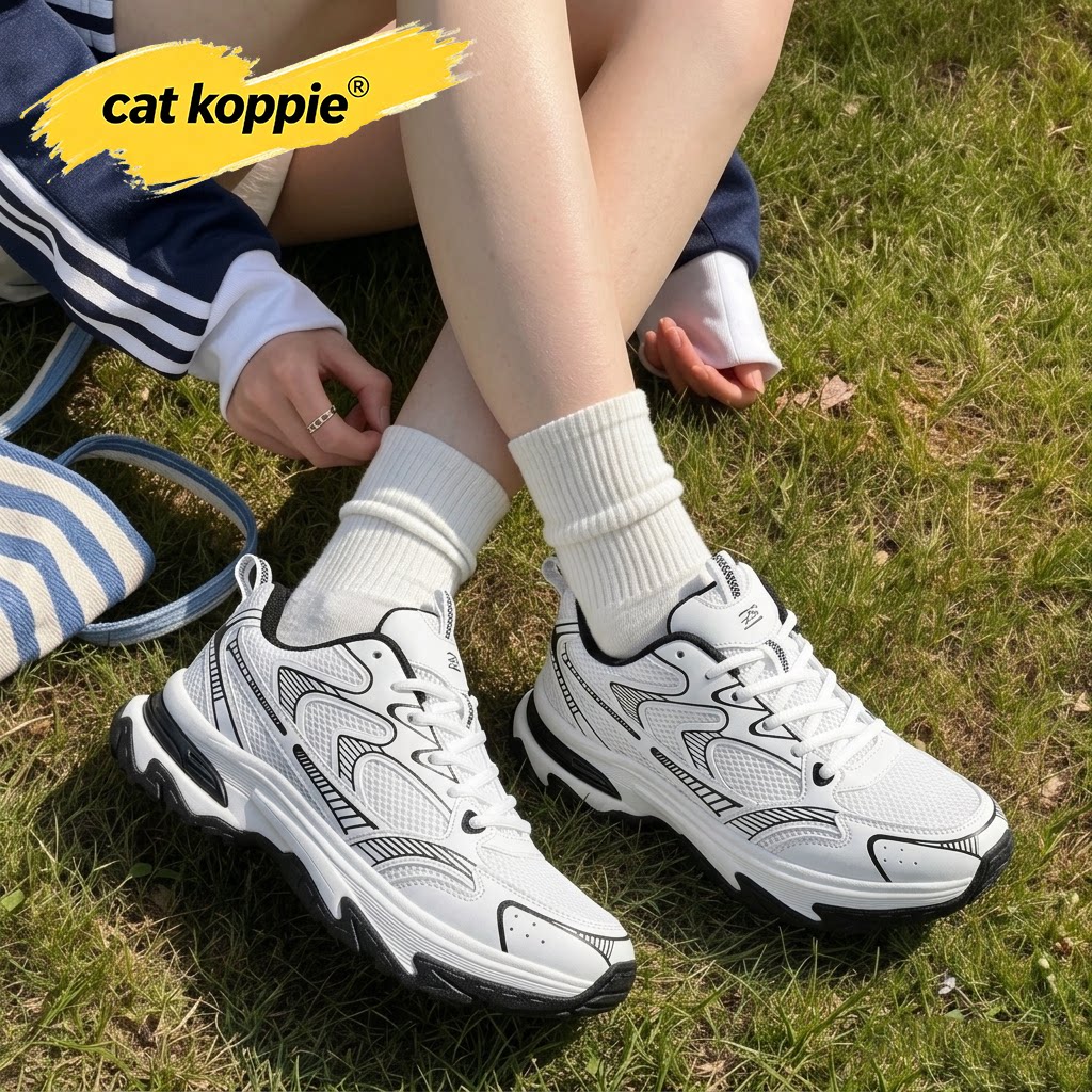 Cat Koppie2026新款秋季运动男鞋子透气休闲百搭网面旅游老爹潮鞋