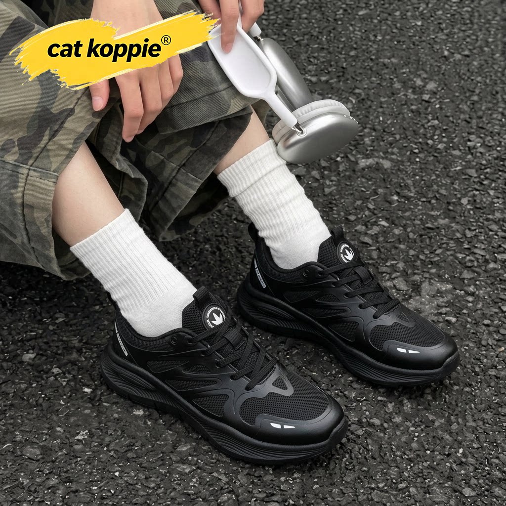 Cat Koppie运动男鞋2026秋季新款透气厚底休闲运动鞋男款旅游鞋