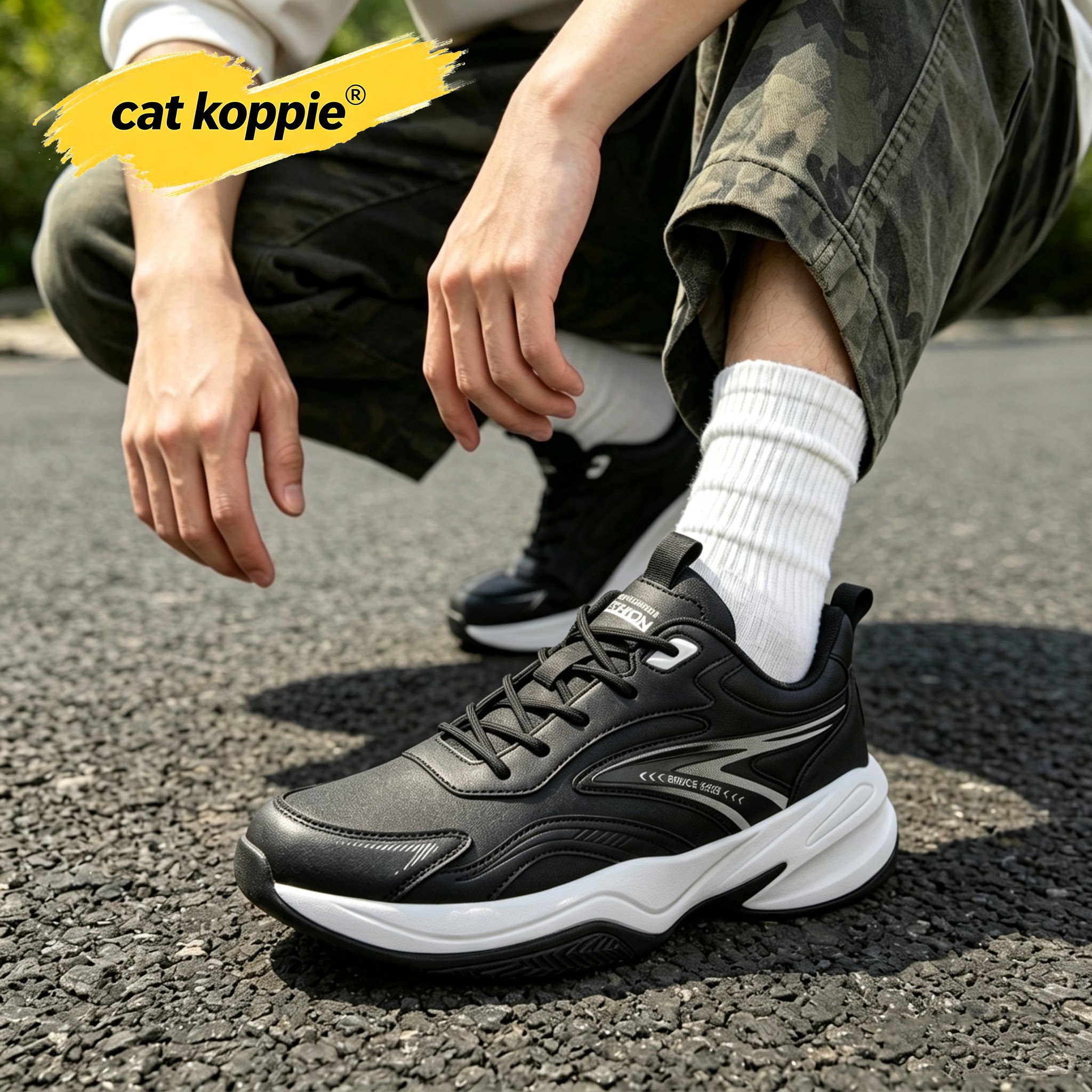 Cat Koppie男士秋季款运动鞋2026新款休闲减震轻便老爹跑鞋子男鞋