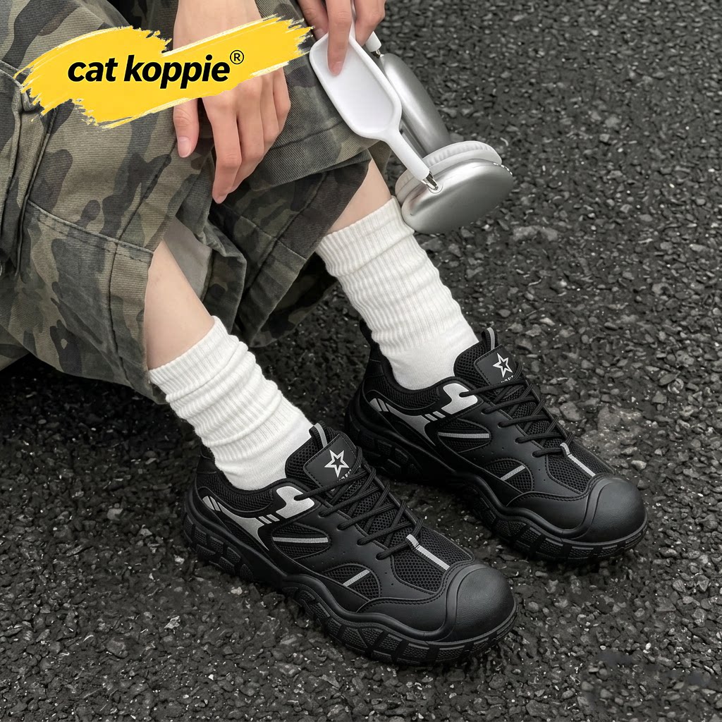 Cat Koppie男鞋2026秋季运动鞋休闲鞋耐磨网面鞋透气百搭跑步鞋