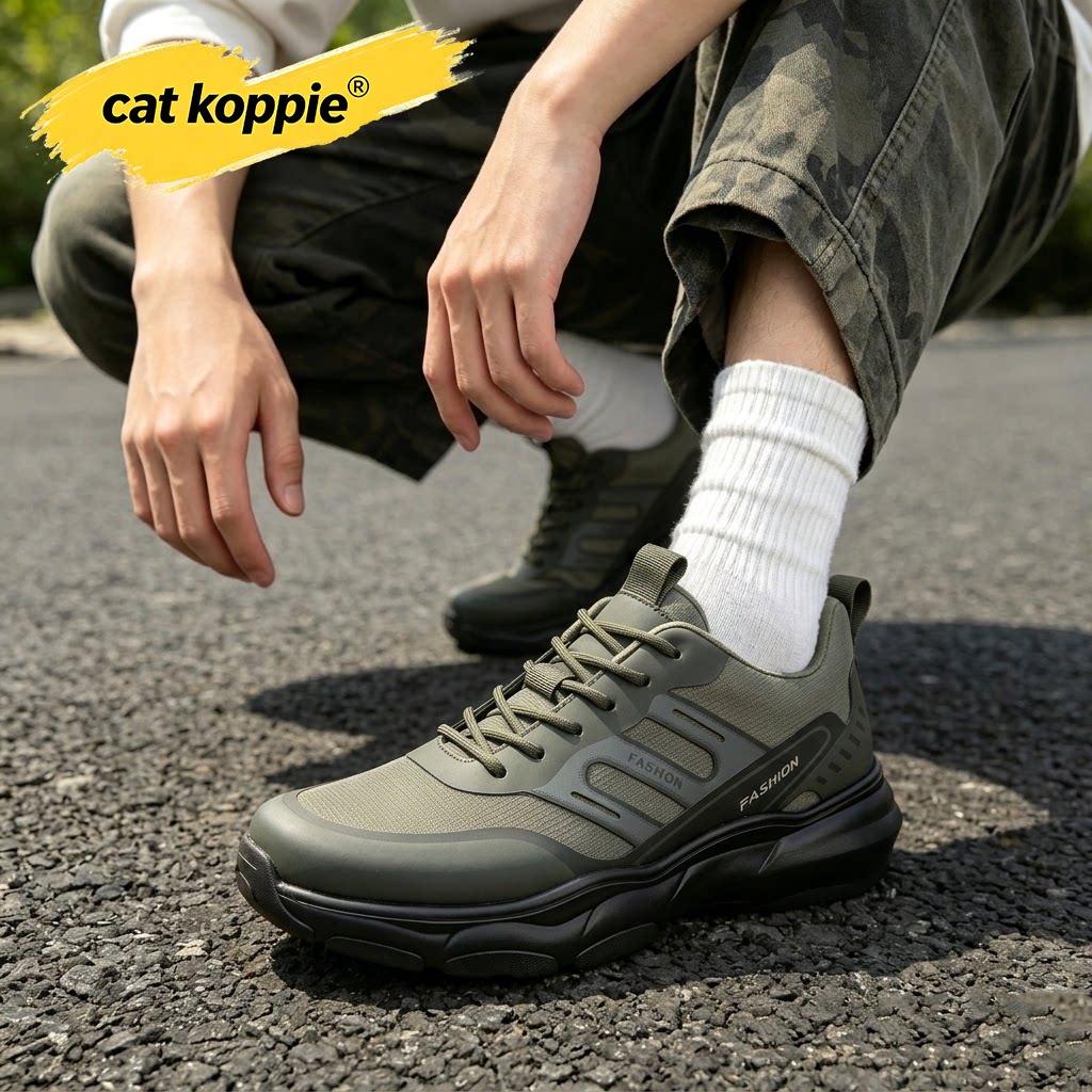 Cat Koppie男鞋2026秋季新款网面透气运动休闲鞋软底轻便跑步鞋子