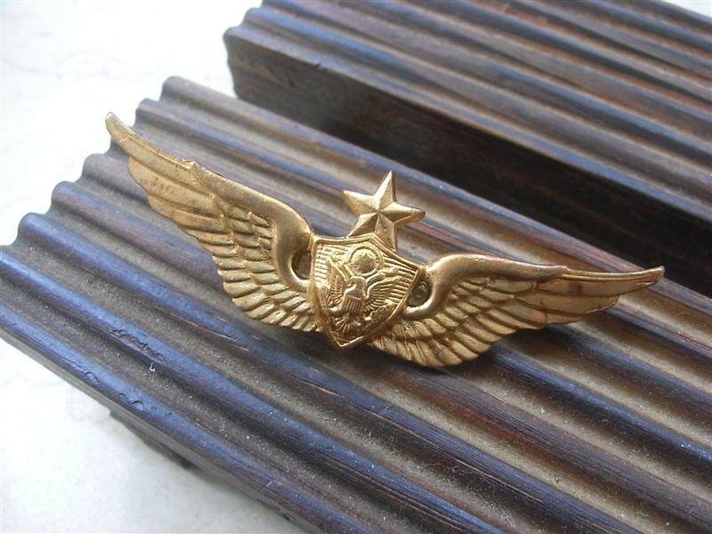 ab: 原创手工 美国金属徽章 空军飞行金章 军衔胸章胸徽胸牌 勋章