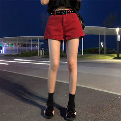 Actual net Red High Waist Shorts female Xia Xin Korean version loose, thin, curly wide legs A word