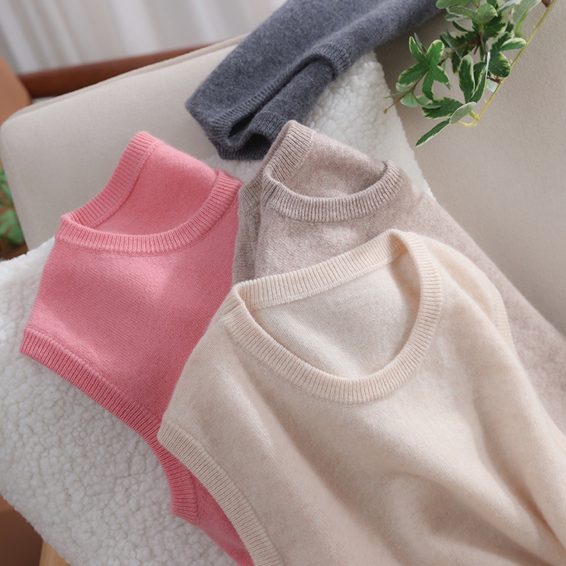 羊毛马甲儿童低圆领针织背心