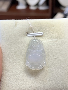 天然A货翡翠玉吊坠 大笑佛公吊坠 站佛弥勒佛爷菩萨玉坠玉佩