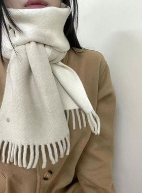 韩国东大门代购ebada冬季新款流苏款女围巾洋气百搭20.5*159cm