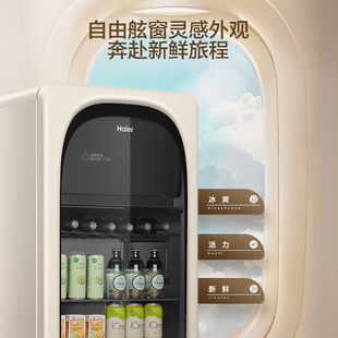 海尔冰吧169升冻藏双温分区存储茶叶饮料水果保鲜柜旗舰 新品