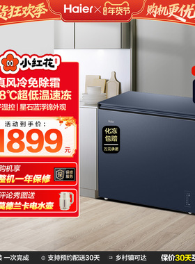 海尔小红花套系201L家用商用低温小型节能冰柜无霜冷柜单温冰箱