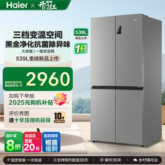换新补贴海尔539L双开四门一级能效大容量家用风冷无霜家用电冰箱