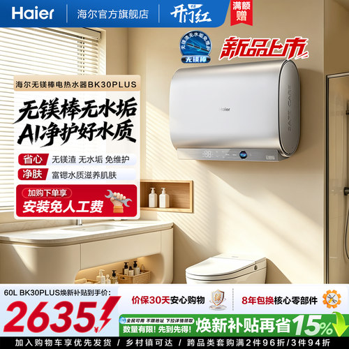 海尔60升无镁棒双胆BK30plus
