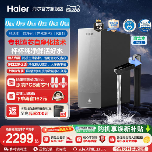 海尔鲜活水自净化净水器P3-813